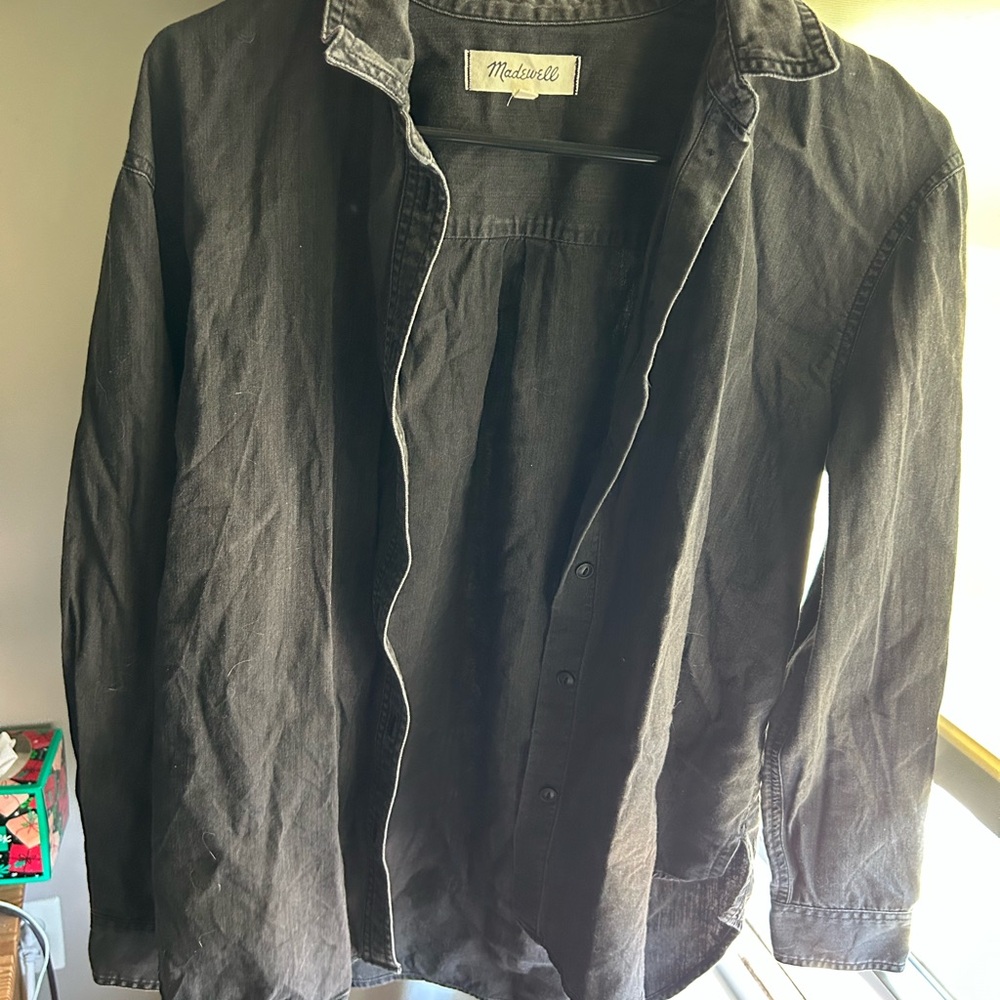 Madewell Charcoal Button-Up Shirt